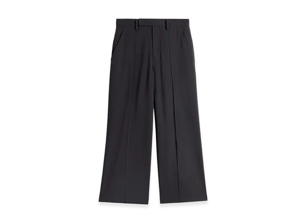 LEMAIRE Wool Crepe Single Pleat Pants "Onyx"