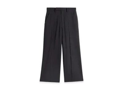 LEMAIRE Wool Crepe Single Pleat Pants "Onyx"