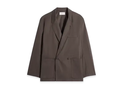 LEMAIRE Cotton Twill Double-Breasted Workwear Jacket "Ristretto"