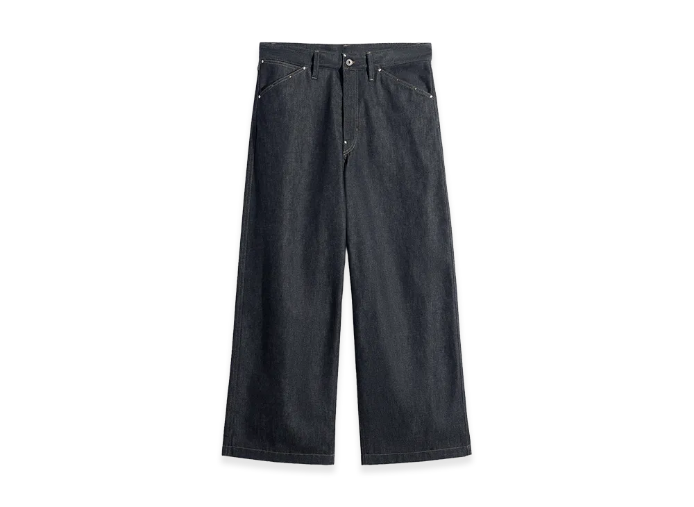 LEMAIRE Studded Denim Wide Pants "Slate"