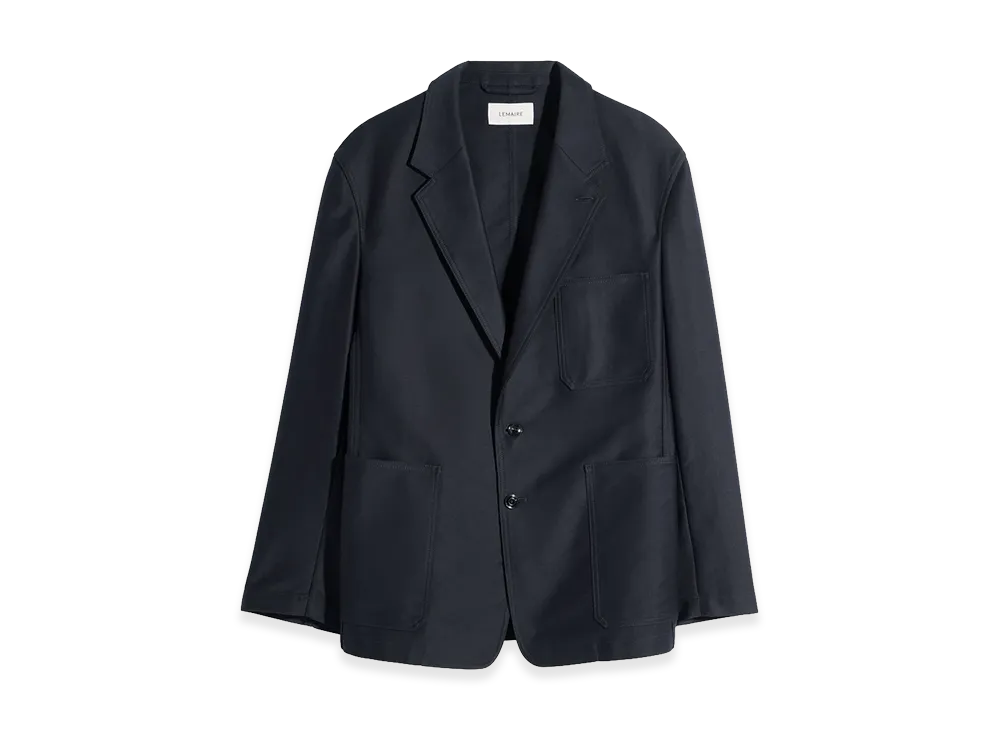LEMAIRE Cotton Satin Single-Breasted Workwear Jacket "Urchin"