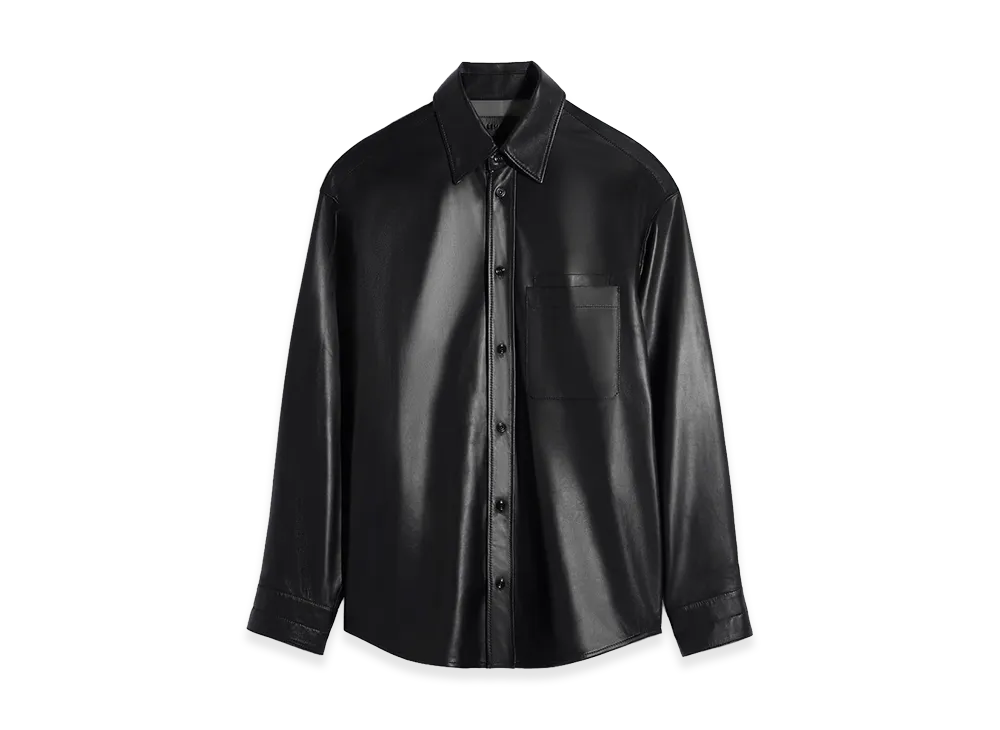 LEMAIRE Light Nappa Lamb Overshirt "Black"