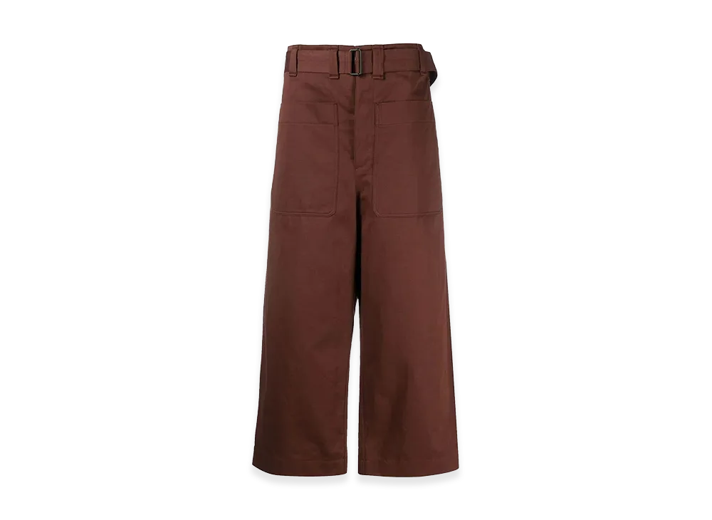LEMAIRE Women's Frontal Pockets Button Closure "Brown"