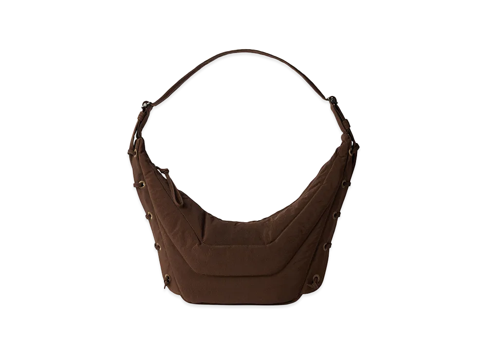 LEMAIRE Medium Soft Game Bag In Nylon Canvas "Brown"