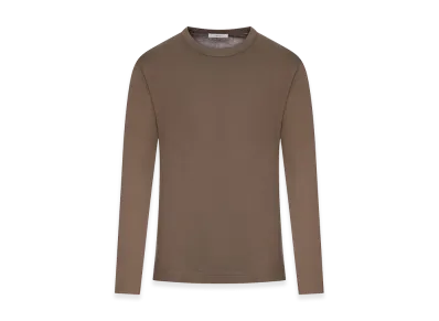 LEMAIRE Women's Long-Sleeved Cotton T-Shirt "Brown"