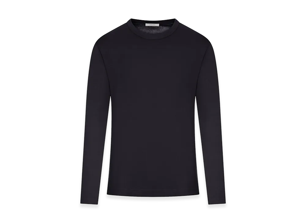 LEMAIRE Women's Long-Sleeved Cotton T-Shirt "Black"