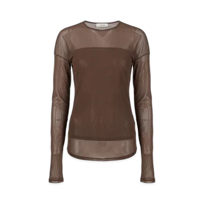 LEMAIRE Women's Top In Jersey A Rete "Brown"