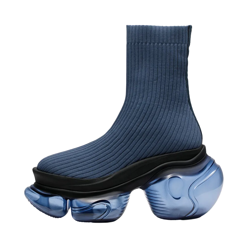 grounds Women's LOOPIE PETIT RIB SOCK "Navy"