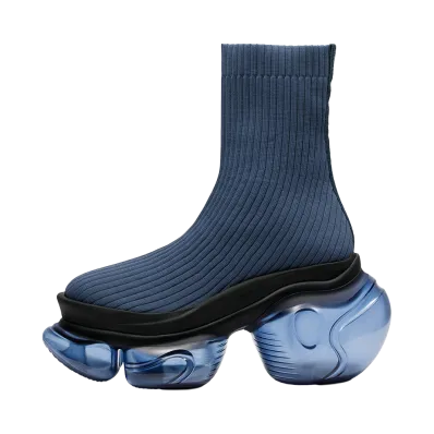 grounds Women's LOOPIE PETIT RIB SOCK "Navy"