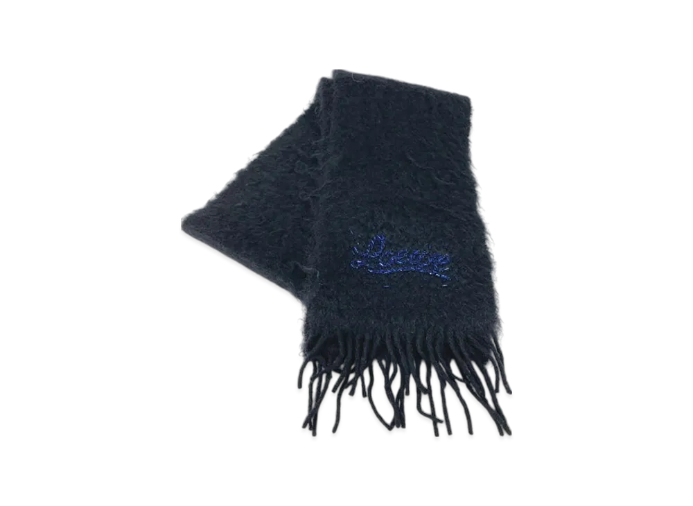 LOEWE Beaded Mohair and Wool Scarf "Black"