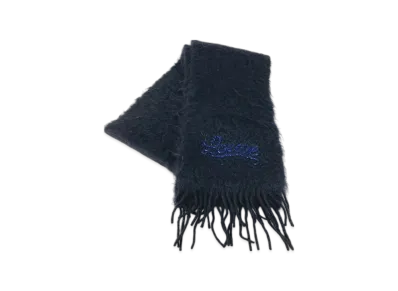 LOEWE Beaded Mohair and Wool Scarf "Black"