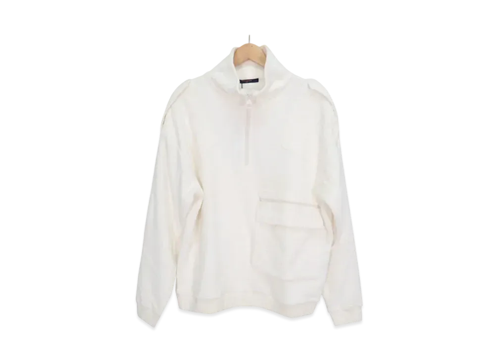 Louis Vuitton Velour Multi Pocket Half Zip "Blanc"