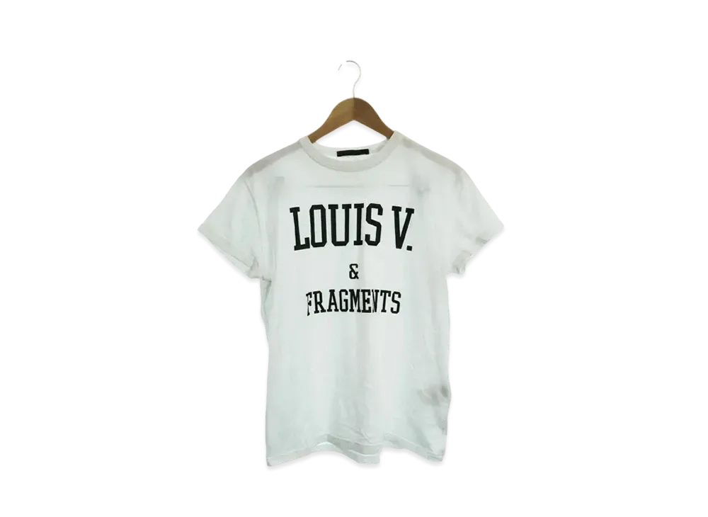 Louis Vuitton x Fragment Design Double Name Logo Print T-shirt "Blanc"