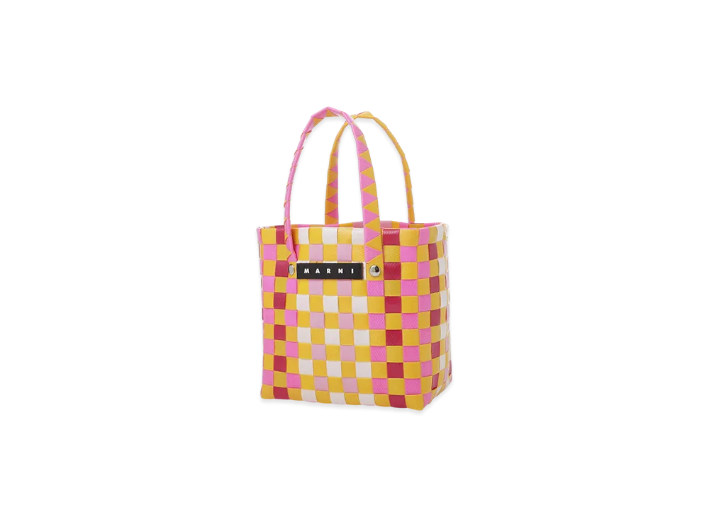 MARNI Micro Basket Bag "Pink/Yellow"