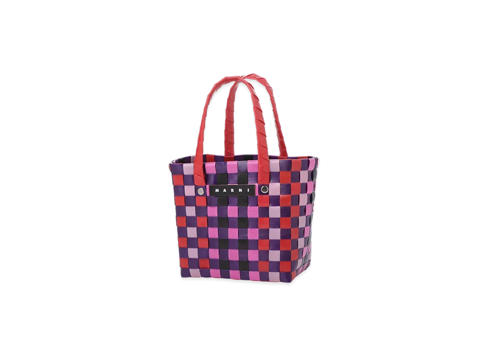 MARNI Micro Basket Bag "Red/Purple"