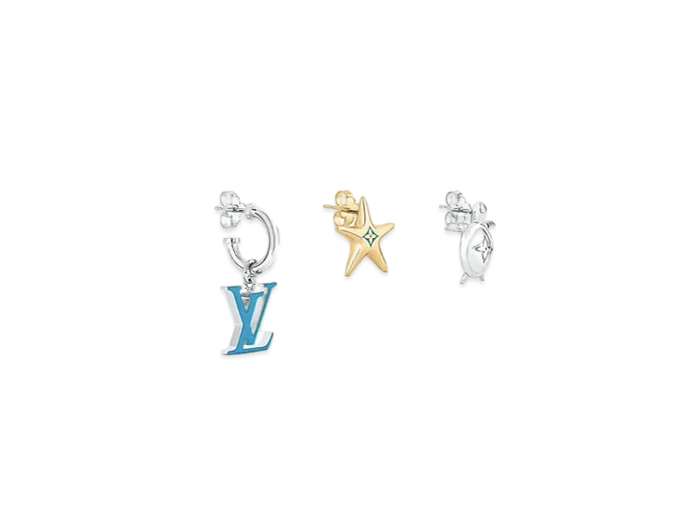 Louis Vuitton LV Aquatics 3 Earrings "Silver"