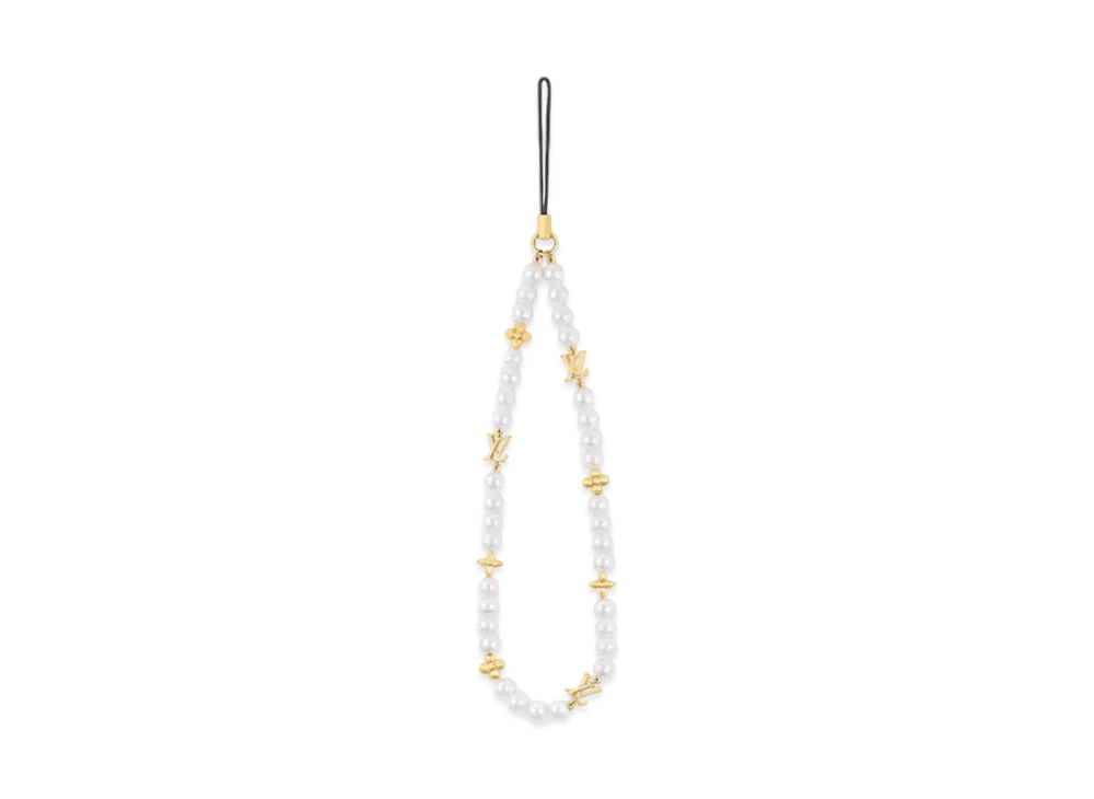 ルイヴィトン ストラップ・マイ LV パール モノグラム・フラワー "ブロン" M00903