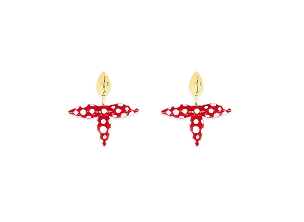 Louis Vuitton x Yayoi Kusama Louisette Infinity Earrings "Rouge/Blanc"