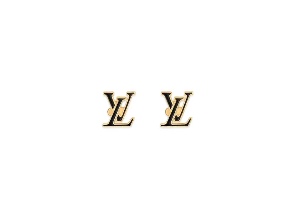 Louis Vuitton LV Iconic Enamel Earrings "Noir"
