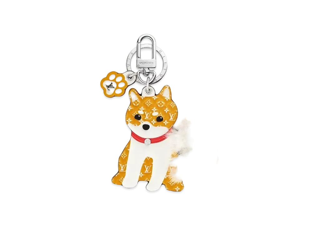 Louis Vuitton LV Shiba Key Holder and Bag Charm "Beige"