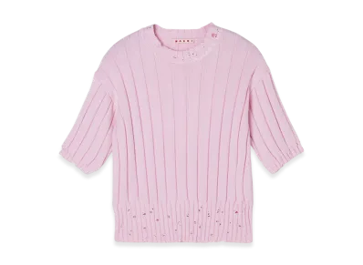 MARNI Crew Neck Short Sleeve Knit "Pink"