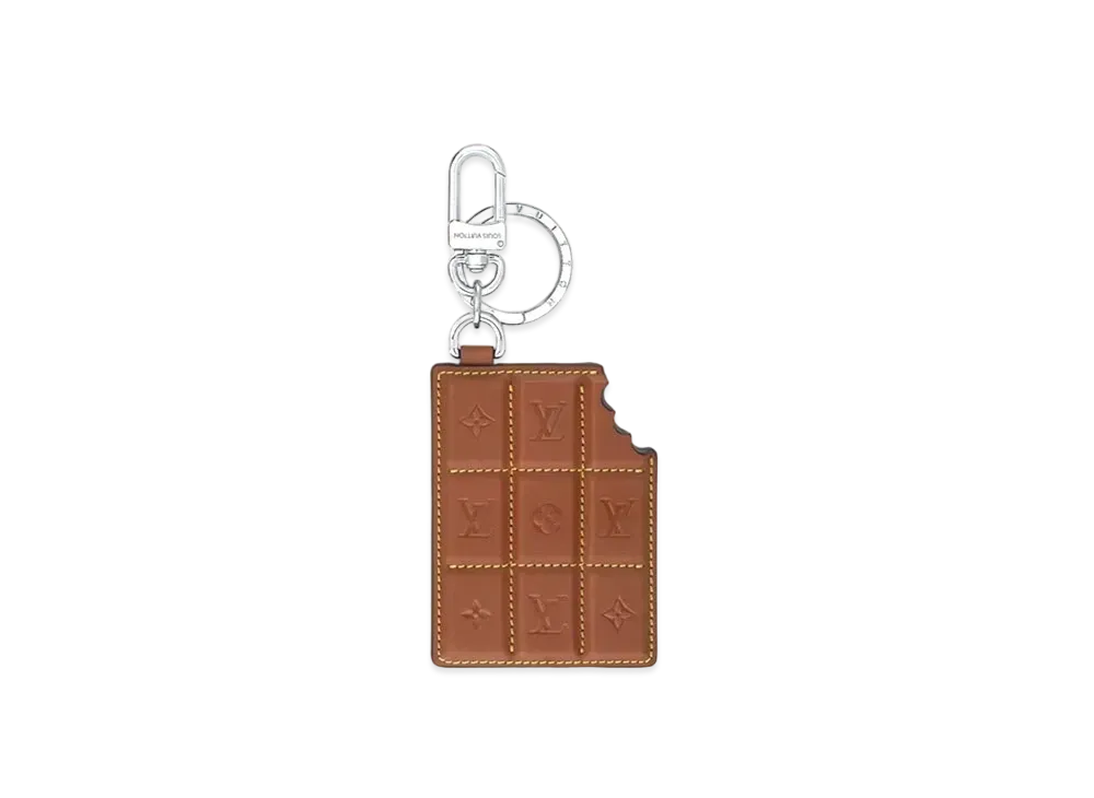 Louis Vuitton LV Chocolate Bar Figurine Key Holder and Bag Charm Monogram "Marron"