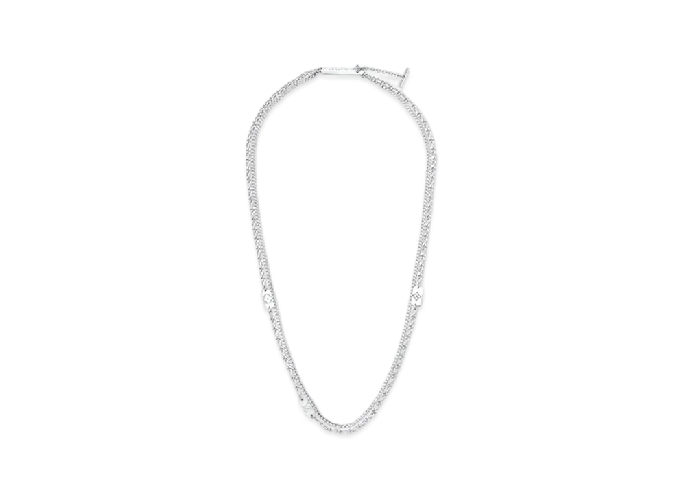 Louis Vuitton MNG Stack Necklace "Silver"