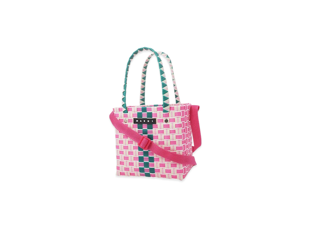 MARNI Kids MW73F Box Basket With Strap "Pink/Green"