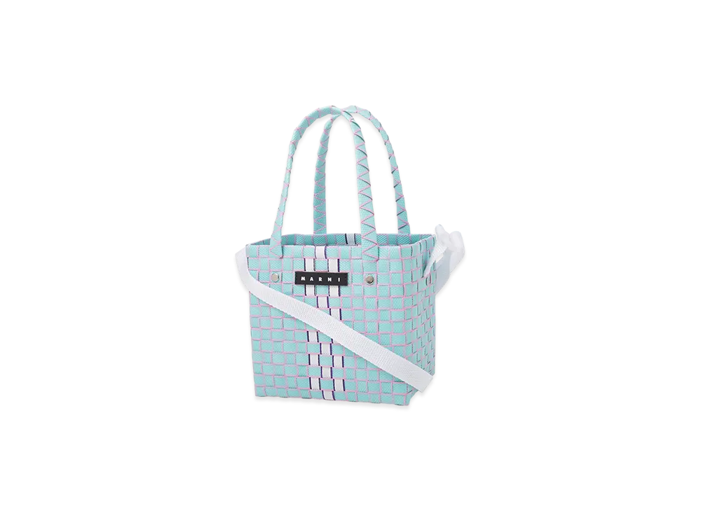 MARNI Kids MW73F Box Basket With Strap "Lightblue/White"