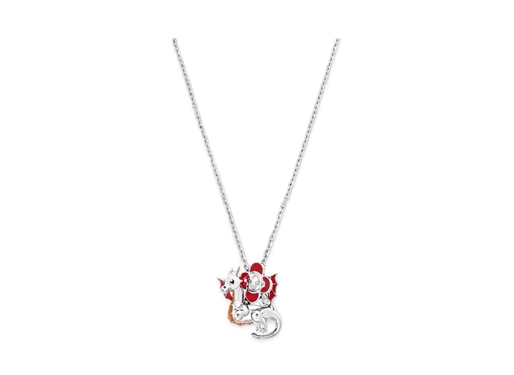 Louis Vuitton LV Dragon Pendant "Silver"