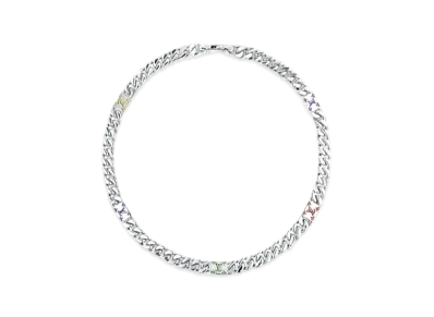 Louis Vuitton LV Mosaic Necklace "Silver"