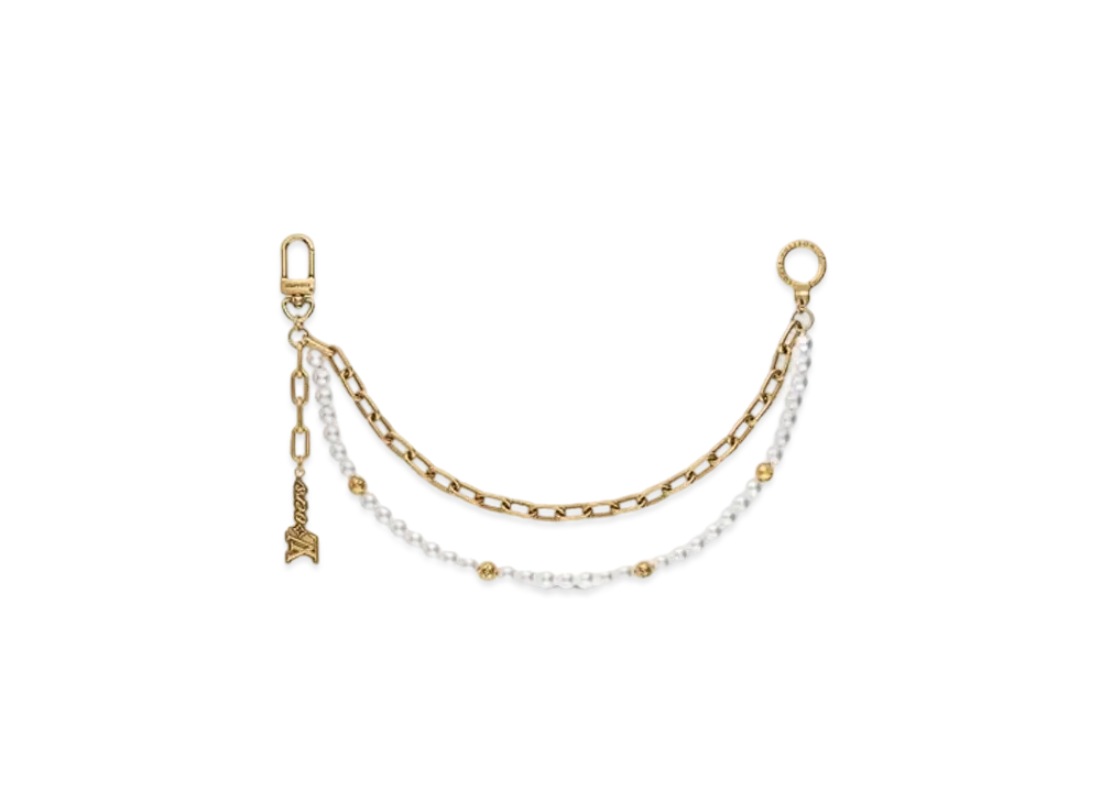 ルイヴィトン バッグチャーム・チェーン ベルト パール 