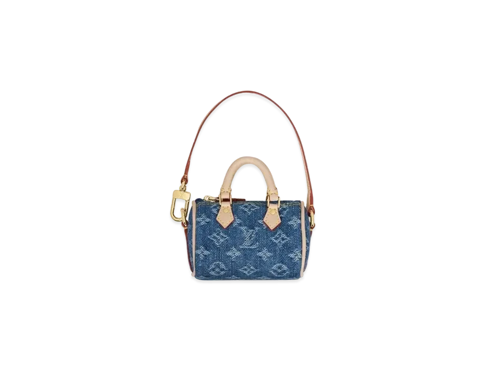 Louis Vuitton Micro Speedy Bag Charm Monogram Denim "Denim"