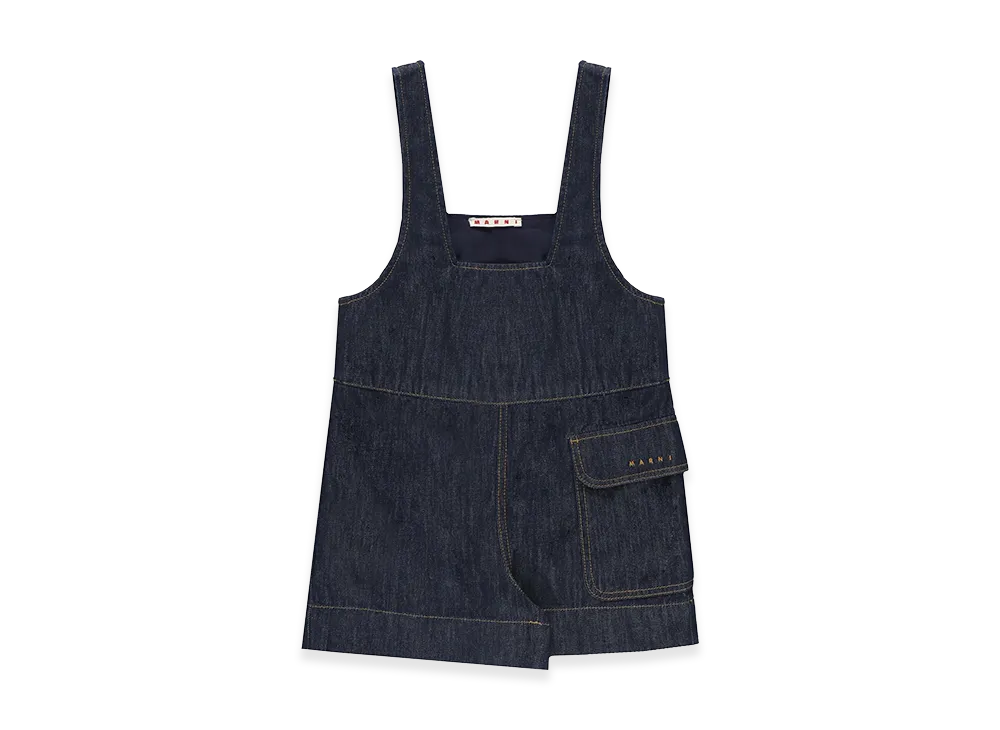 MARNI Women's Dungarees With Logo "Blue"