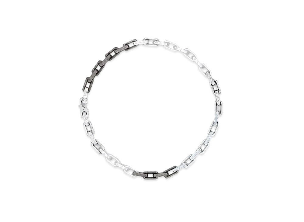 Louis Vuitton Monogram Chain Necklace "Silver"