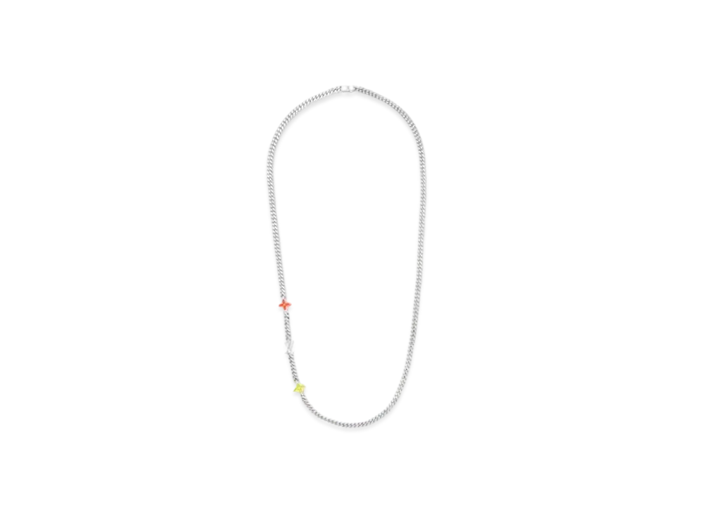 Louis Vuitton Monogram Row Necklace "Silver/Orange"