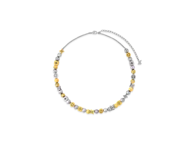 Louis Vuitton Damier Party Necklace "Silver/Gold"