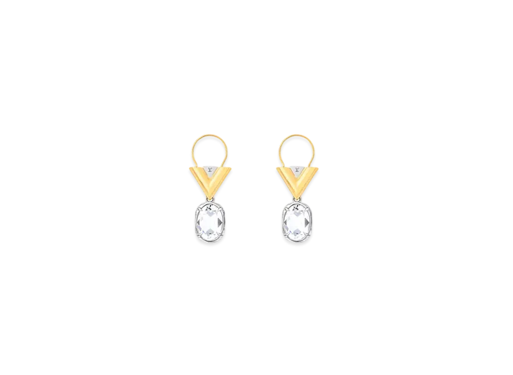 Louis Vuitton V for Vuitton Earrings "Dore"