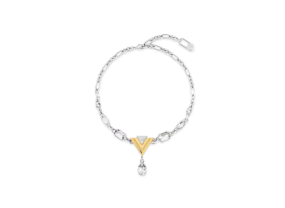 Louis Vuitton V For Vuitton Necklace "Silver/Gold"
