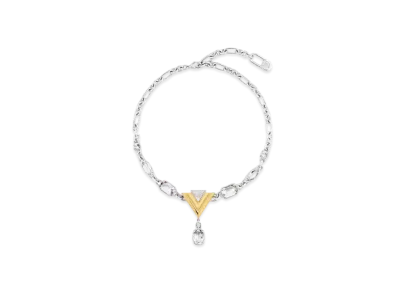 Louis Vuitton V For Vuitton Necklace "Silver/Gold"