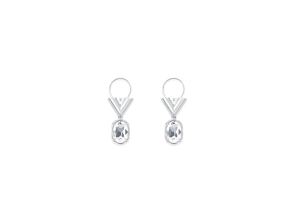 Louis Vuitton V for Vuitton Earrings "Palladium"
