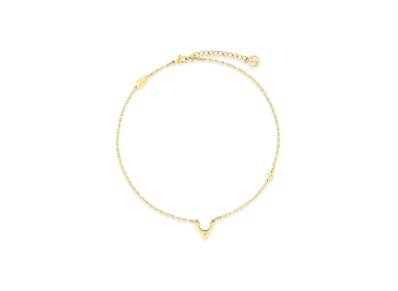 Louis Vuitton V For Vuitton Pearl and Metal Necklace "Gold/Blanc"