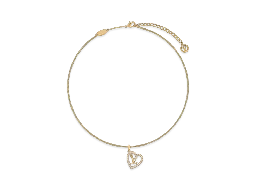 Louis Vuitton My LV Heart Necklace "Dore"