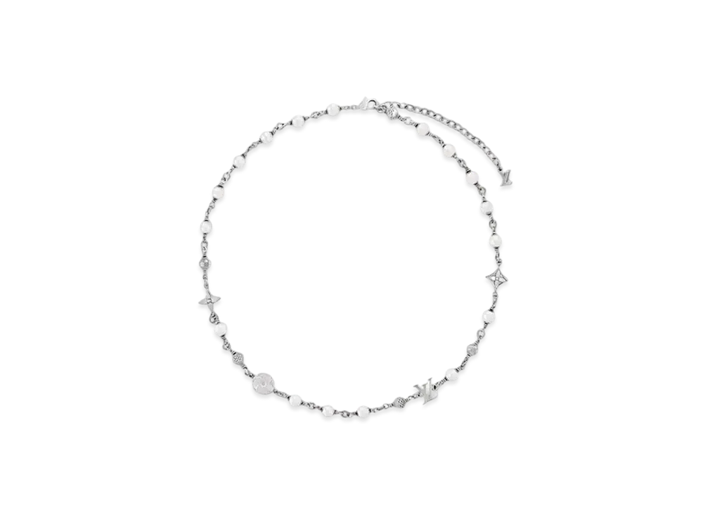 Louis Vuitton LV Pearls Necklace "Silver"