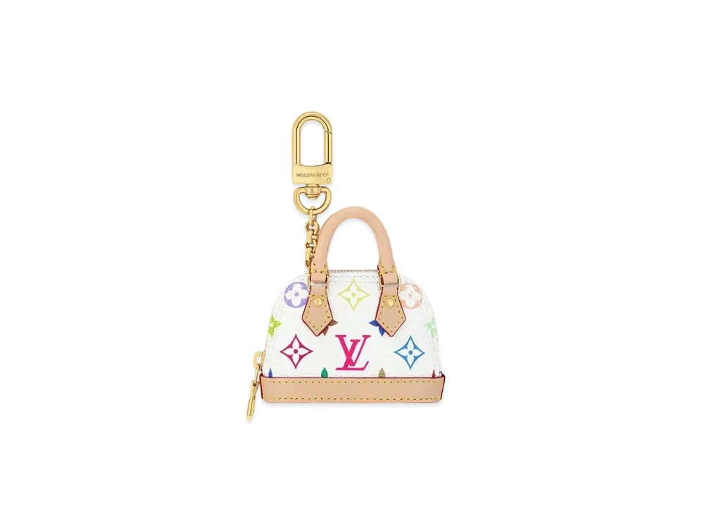 Louis Vuitton x Takashi Murakami Micro Alma Bag Charm Monogram Multicolor "Blanc"