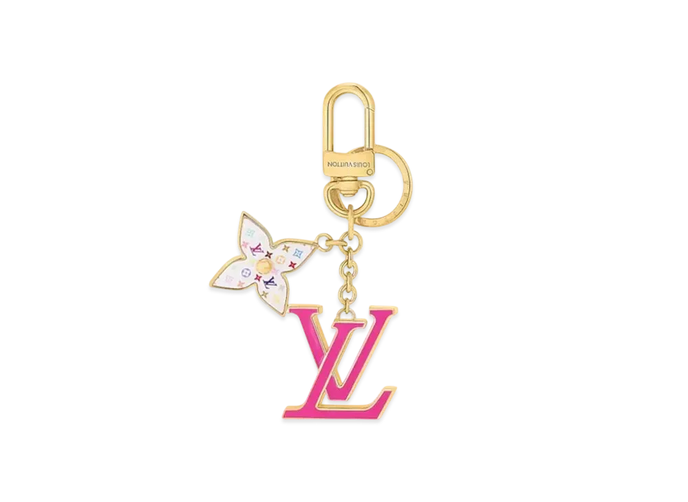Louis Vuitton x Takashi Murakami LV Iconic Monogram Multicolor Key Holder "Fuchsia"