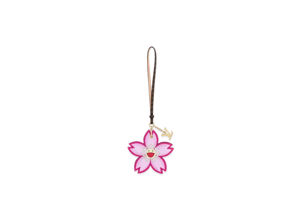 Louis Vuitton x Takashi Murakami Cherry Blossom Bag Charm Monogram Canvas "Pink"