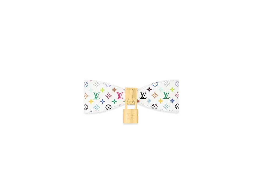 Louis Vuitton x Takashi Murakami Monogram Multicolor Bow Barrette "Blanc"
