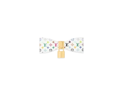 Louis Vuitton x Takashi Murakami Monogram Multicolor Bow Barrette "Blanc"