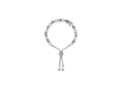 Louis Vuitton Damier Staple Ball Bracelet "Silver"